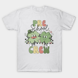 Retro Pre School Teacher St Patricks Day Teaching Squad T-Shirt